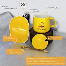 Taza con Base Eléctrica Amarilla